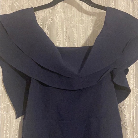 Elegant navy blue dress - Picture 2 of 3